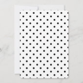 Minimalistische zwart-witte Polka Dot Save the Dat Date (Achterkant)