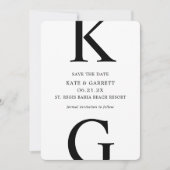 Minimalistische zwart-witte Polka Dot Save the Dat Date (Voorkant)