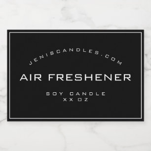 Minimalistische zwart witte rand eenvoudige stijl  voedselcontainer etiket