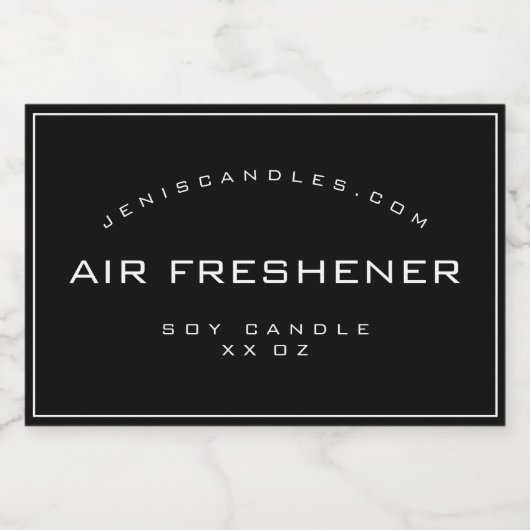 Minimalistische zwart witte rand eenvoudige stijl  voedselcontainer etiket (Enkel label)