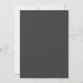 Minimalistische Zwart Witte Script Save the Date K Kaart (Achterkant)