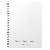 Minimalistische Zwart Witte Simpele Notitieboek (Voorkant)