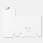 Minimalistische zwart witte vlinder monogram bruil bedankdoosjes (Ongevouwen)