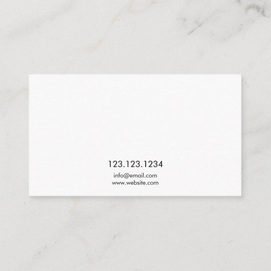 Minimalistische zwart-witte vork persoonlijke chef visitekaartje (Achterkant)