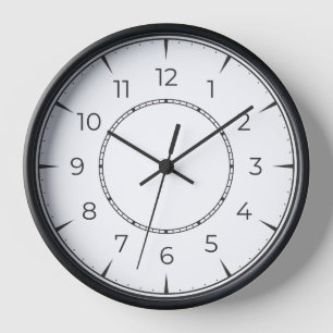 Minimalistische zwart-witte wandklok ⏳ Modern