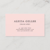 Minimalistische zwart-witte wervelende wimpers visitekaartje (Achterkant)