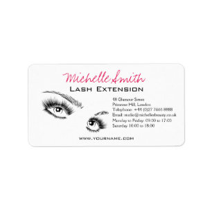 Minimalistische zwart-witte wimpers Chic Make-up Etiket