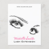 Minimalistische zwart-witte wimpers Chic Make-up Flyer (Voorkant)
