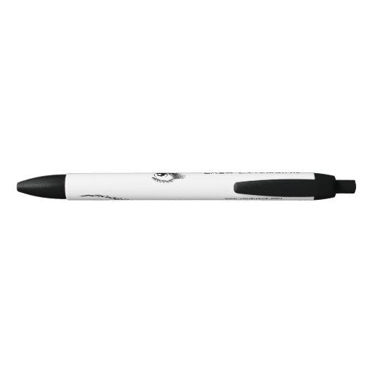 Minimalistische zwart-witte wimpers Chic Make-up Zwarte Inkt Pen (Achterkant)