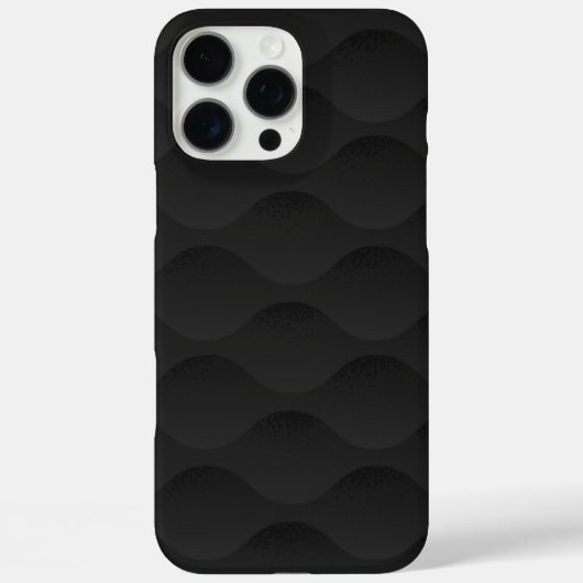 Minimalistische Zwarte 3D Golven Patroon iPhone 16 Case-Mate iPhone Case (Achterkant)