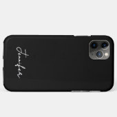 Minimalistische Zwarte Aangepaste Naam Handtekenin Case-Mate iPhone Case (Achterkant (horizontaal))