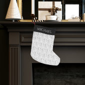 Minimalistische zwarte Abstracte kerstboom Kleine Kerstsok