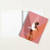 Minimalistische zwarte ballerina moderne illustrat planner (Display)