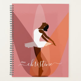Minimalistische zwarte ballerina moderne illustrat planner