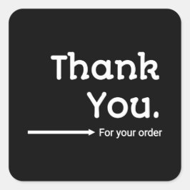 Minimalistische Zwarte Bedankt Sticker voor Zakeli