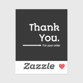 Minimalistische Zwarte Bedankt Sticker voor Zakeli