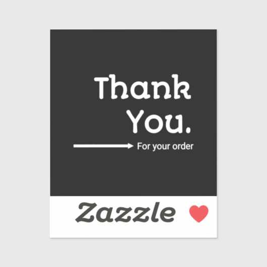 Minimalistische Zwarte Bedankt Sticker voor Zakeli (Vel)