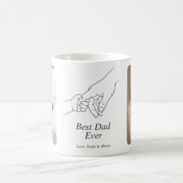Minimalistische Zwarte Beste Papa Ooit Foto Hand L Koffiemok