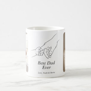 Minimalistische Zwarte Beste Papa Ooit Foto Hand L Koffiemok