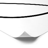 Minimalistische zwarte bloem poster (Hoek)