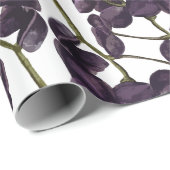 Minimalistische zwarte bloemen cadeaupapier (Rol Hoek)