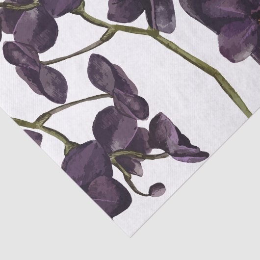 Minimalistische zwarte bloemen tissuepapier (Detail)