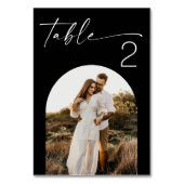 Minimalistische zwarte bruiloft | Elegante moderne Kaart (Voorkant)