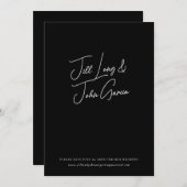 Minimalistische zwarte bruiloft Save the Date Kaart (Voorkant / Achterkant)