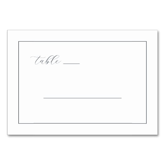 Minimalistische Zwarte Calligrafie Kaart (Voorkant)