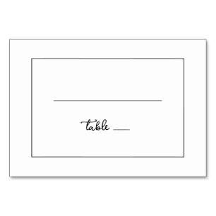 Minimalistische Zwarte Calligrafie Label Kaart