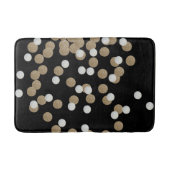 minimalistische zwarte champagne gouden confetti badmat (Voorkant)