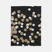 minimalistische zwarte champagne gouden confetti fleece deken (Voorkant)