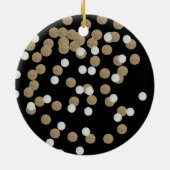 minimalistische zwarte champagne gouden confetti keramisch ornament (Achterkant)