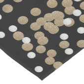 minimalistische zwarte champagne gouden confetti medium tafelloper (Hoek)