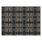 minimalistische zwarte champagne gouden confetti tafelkleed (Voorkant (Horizontaal))