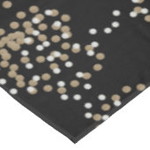 minimalistische zwarte champagne gouden confetti tafelkleed (Gekanteld)