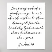Minimalistische Zwarte Christelijke Quote Poster (Voorkant)
