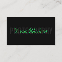 Minimalistische zwarte conservatieve fotograaf visitekaartje