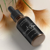 Minimalistische zwarte cosmetische fles 2 OZ Produ Etiket