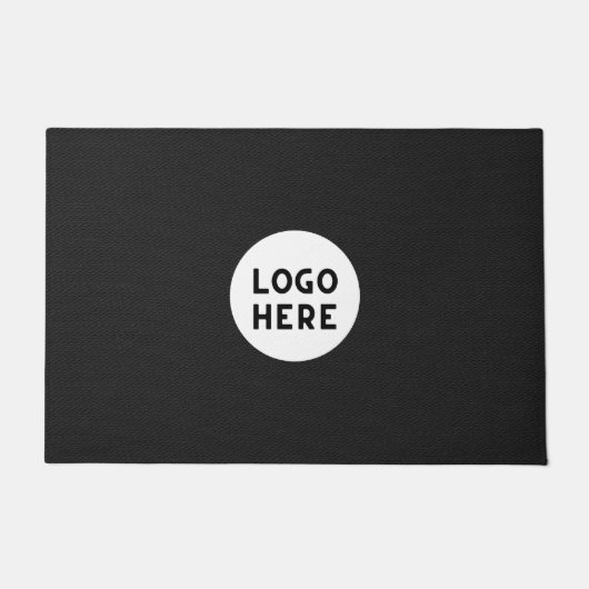 Minimalistische Zwarte Deurmat - Logo Toevoegen (Voorkant)