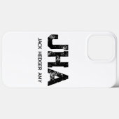MINIMALISTISCHE ZWARTE DRIE LETTER MONOGRAM NAAM W Case-Mate iPhone CASE (Achterkant (horizontaal))