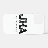 MINIMALISTISCHE ZWARTE DRIE LETTER MONOGRAM NAAM W Case-Mate iPhone CASE (Achterkant (horizontaal))