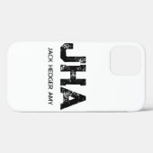 MINIMALISTISCHE ZWARTE DRIE LETTER MONOGRAM NAAM W Case-Mate iPhone CASE (Achterkant (horizontaal))