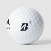 MINIMALISTISCHE ZWARTE DRIE LETTER MONOGRAM NAAM W GOLFBALLEN (Logo)