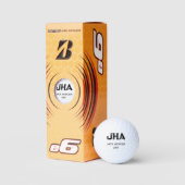 MINIMALISTISCHE ZWARTE DRIE LETTER MONOGRAM NAAM W GOLFBALLEN (Verpakking)