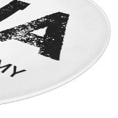 MINIMALISTISCHE ZWARTE DRIE LETTER MONOGRAM NAAM W SNIJPLANK (Hoek)