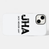 MINIMALISTISCHE ZWARTE DRIELETTERIGE MONOGRAM NAAM Case-Mate iPhone CASE (Achterkant (horizontaal))