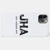MINIMALISTISCHE ZWARTE DRIELITTERIGE MONOGRAM NAAM Case-Mate iPhone CASE (Achterkant (horizontaal))