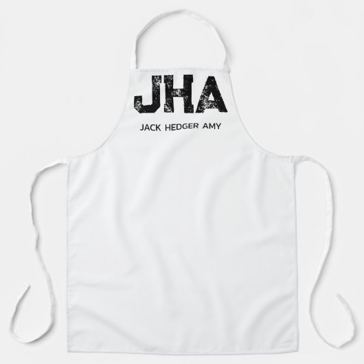 MINIMALISTISCHE ZWARTE DRIELITTERIGE MONOGRAM NAAM SCHORT (Voorkant)