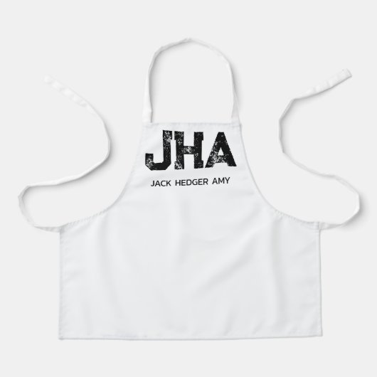 MINIMALISTISCHE ZWARTE DRIELITTERIGE MONOGRAM NAAM SCHORT (Voorkant)